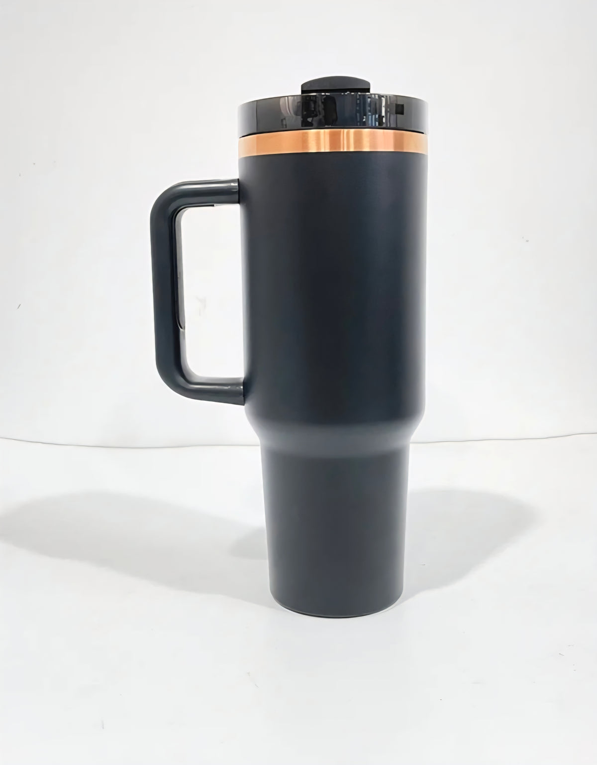 Custom Logo 40oz Tumbler for Business | Black & Copper