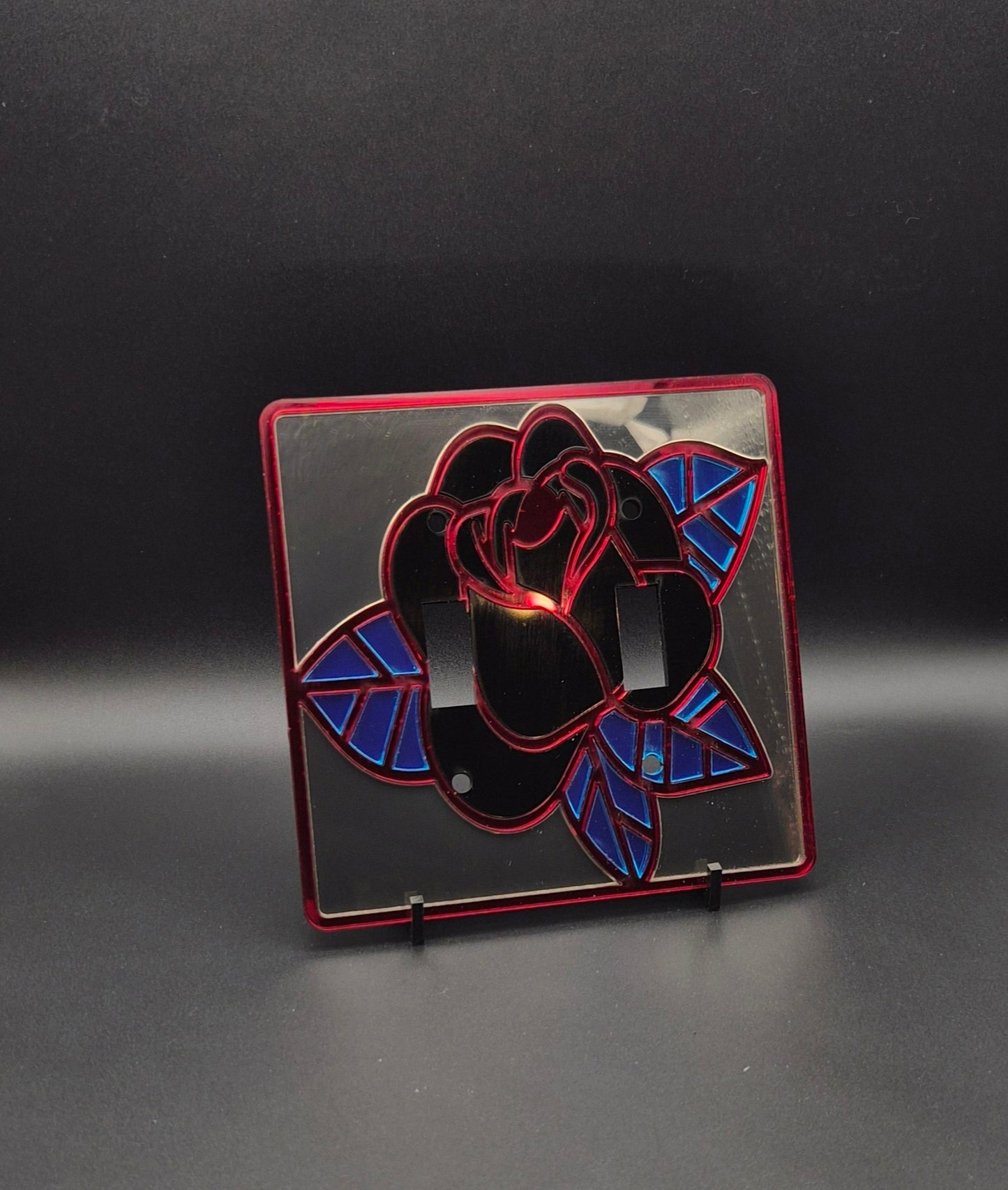 2 Gang Light Switch Cover - Rose