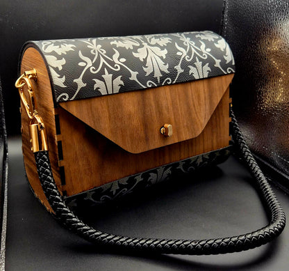 Wood and Leather Purse