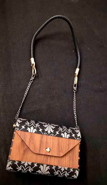 Wood and Leather Purse