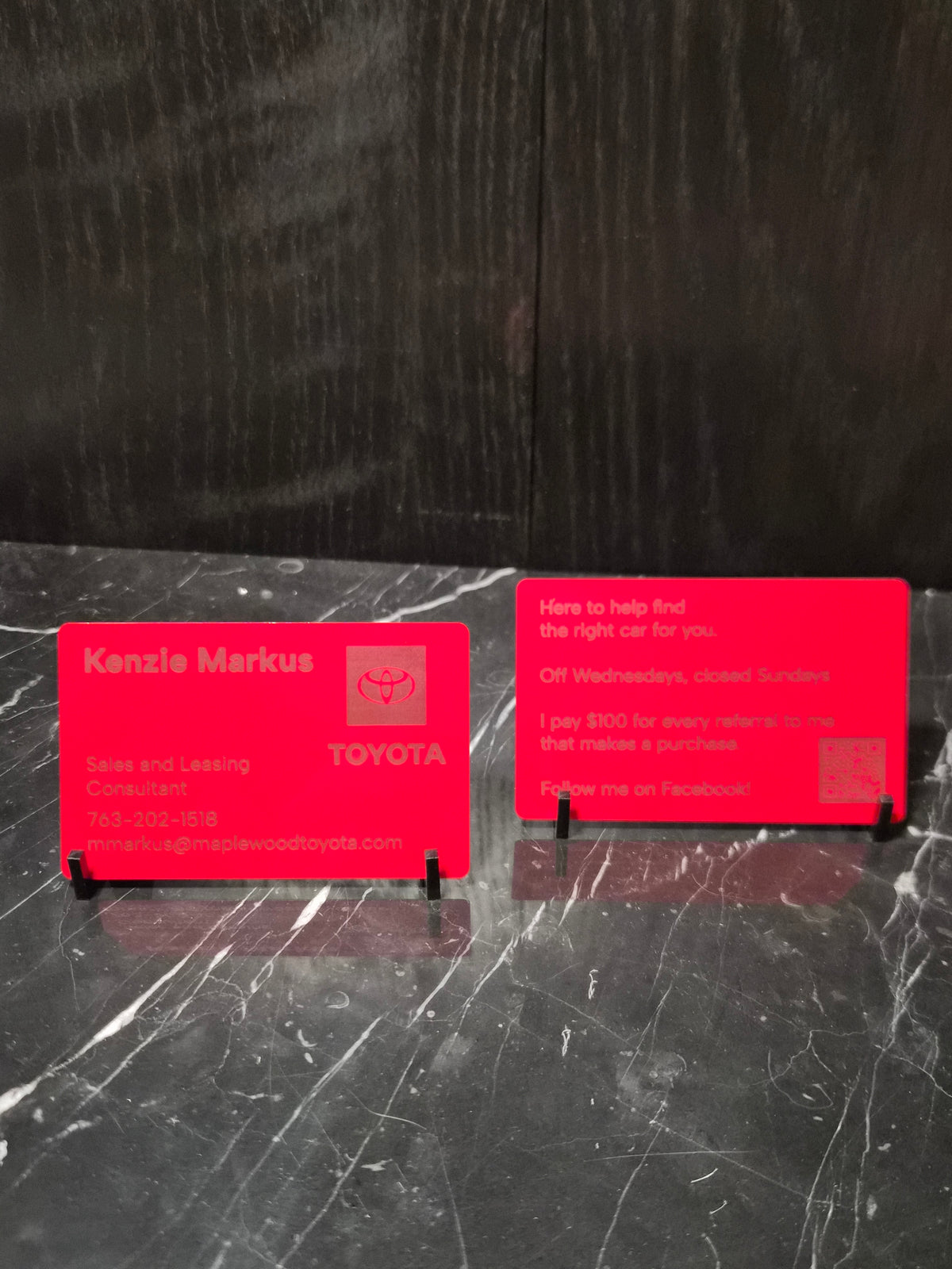 Metal Engraved Business Cards - Set of 25
