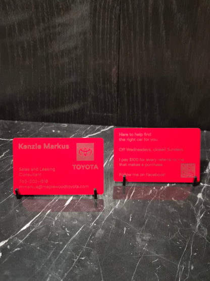 Metal Engraved Business Cards - Set of 25