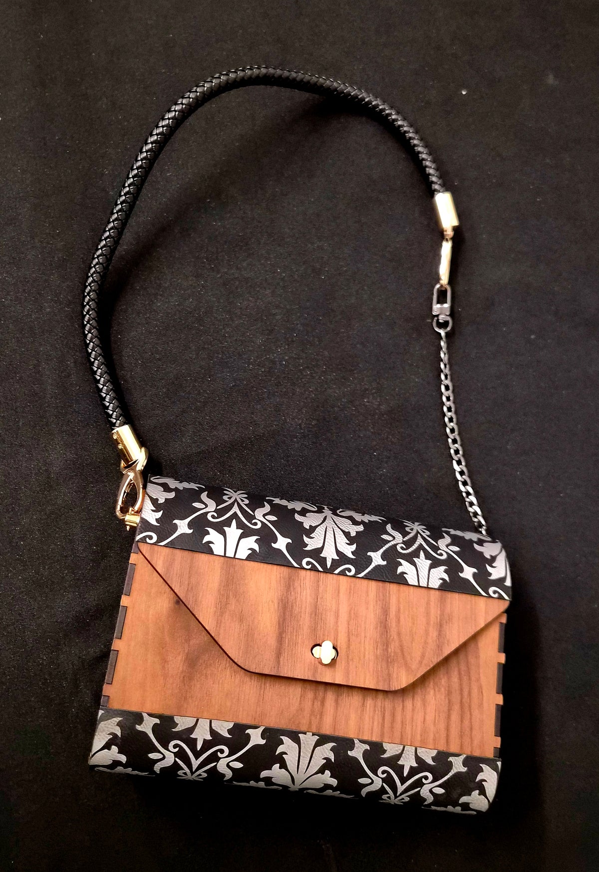 Wood and Leather Purse