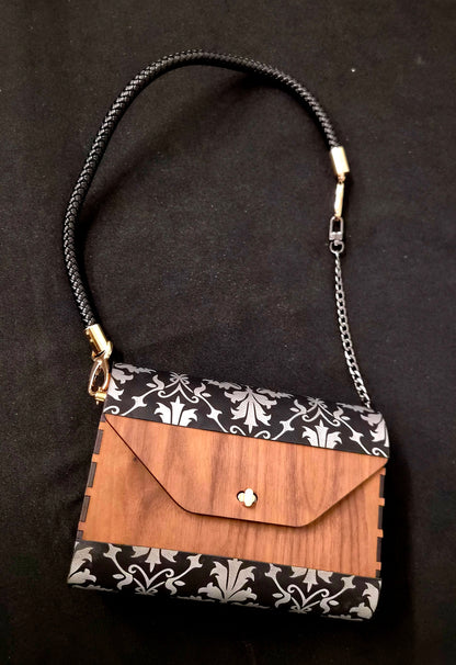Wood and Leather Purse