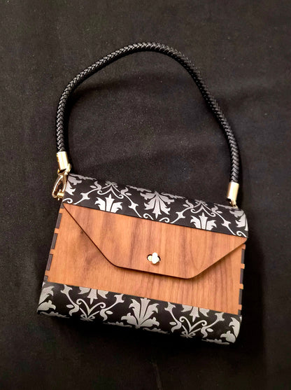 Wood and Leather Purse