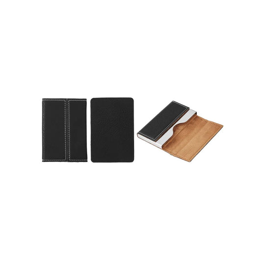 Metal and Leather Personalized Business Card Holder