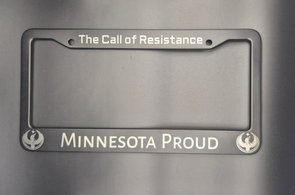 Metal Rebel Loon Laser-Engraved License Plate Frame Black | Obsidian ArtWorks