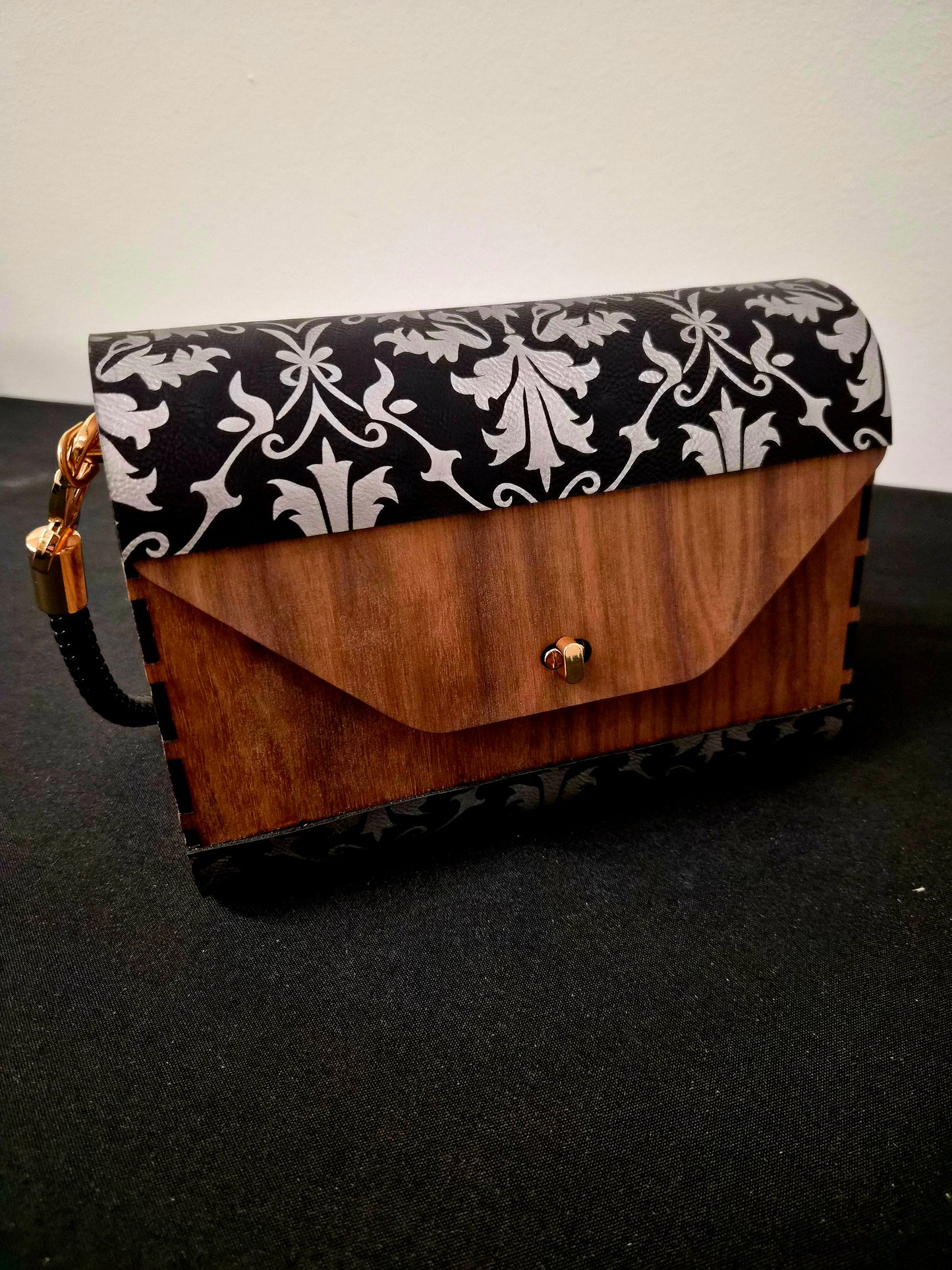 Wood and Leather Purse