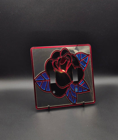 2 Gang Light Switch Cover - Rose