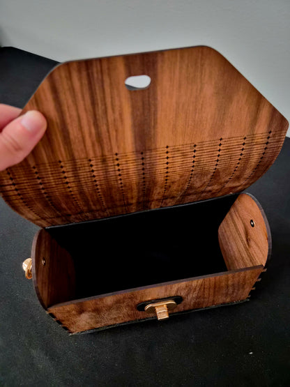 Wood and Leather Purse