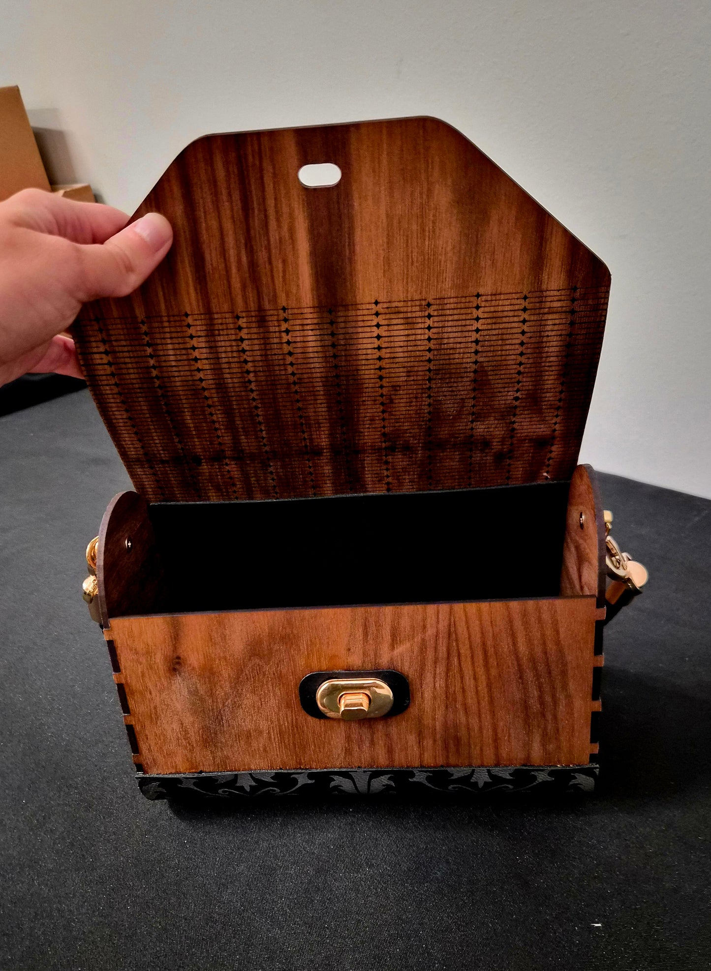 Wood and Leather Purse